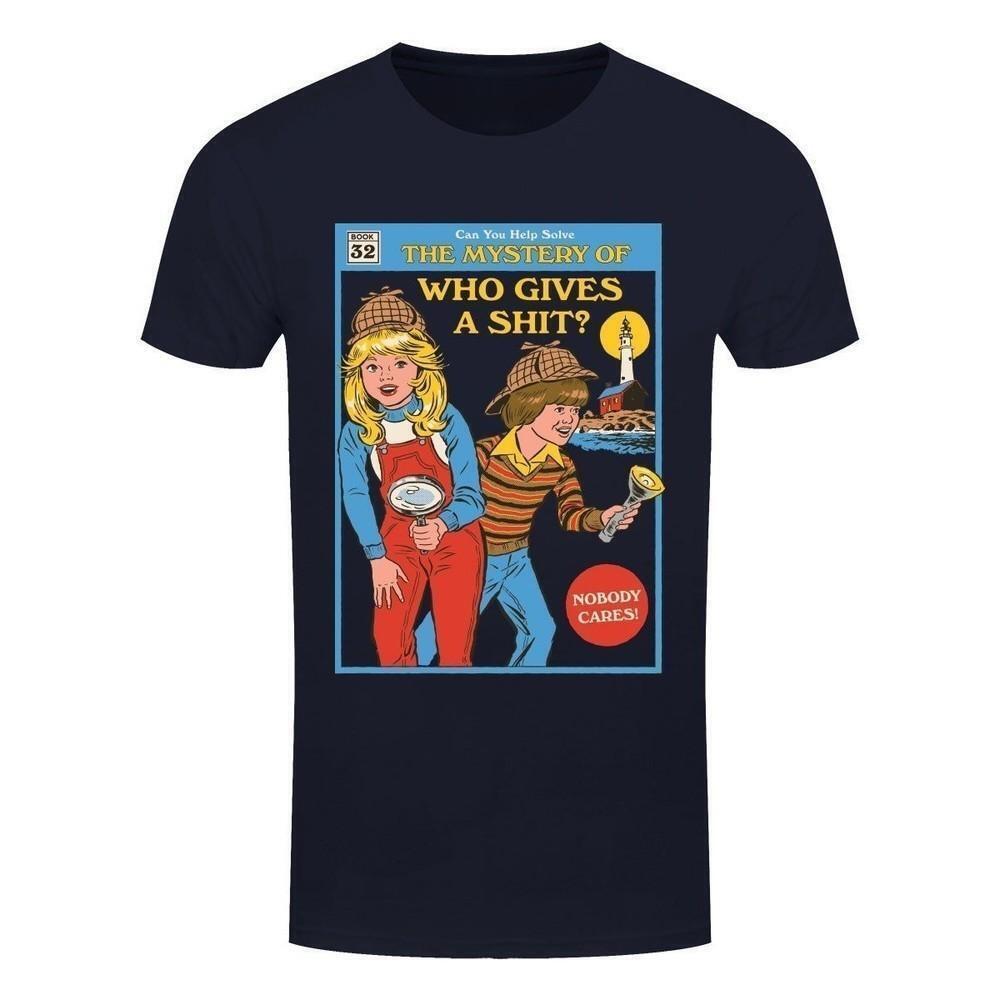 Steven Rhodes Who Gives A Navy Retro Graphic Unisex T-Shirt